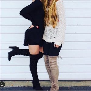 Steve Madden Gorgeous Over The Knee Boot Black 8.5